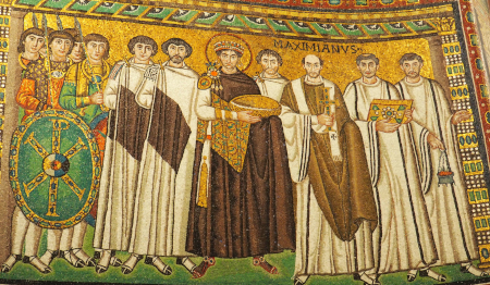 The Emperor Justinian and his Retinue San Vitale Ravenna